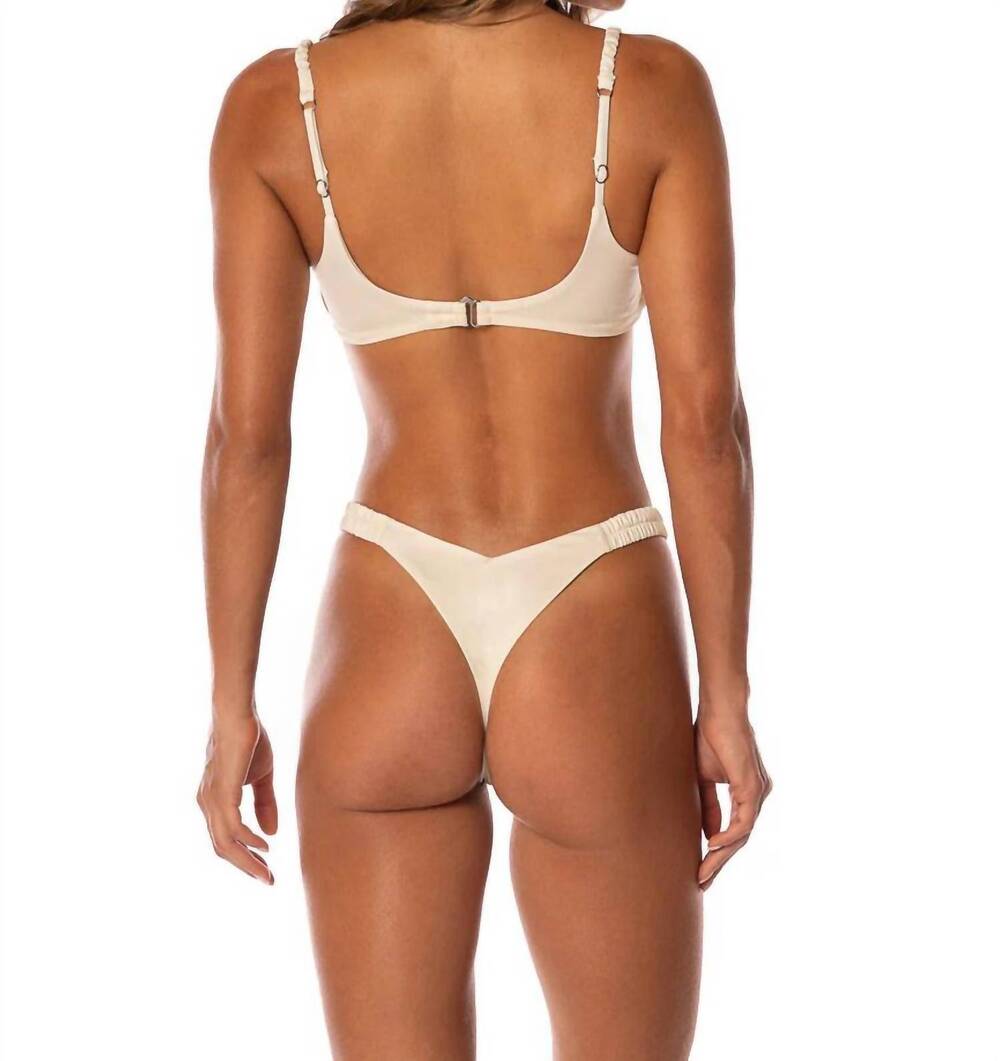 NEW MAAJI flourish classic bralette bikini top in crystal pearl - Picture 3 of 8